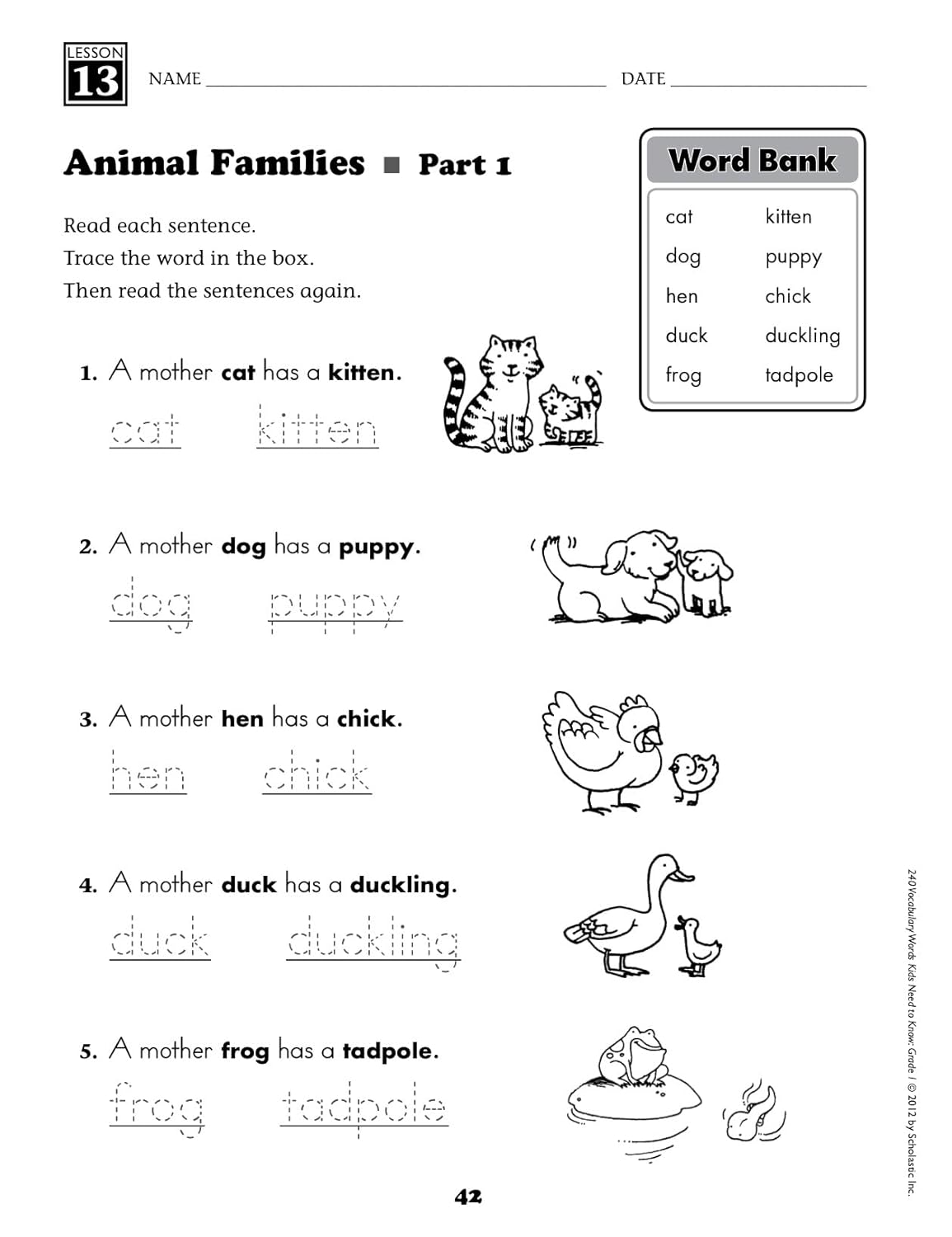 240 Vocabulary Words Kids Need to Know, Grade 1: 24 Ready-to-reproduce Packets That Make Vocabulary Building Fun & Effective
