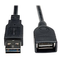 Tripp Lite Universal Reversible USB 2.0 Hi-Speed Extension Cable (Reversible A to A M/F) 1-ft.(UR024-001)