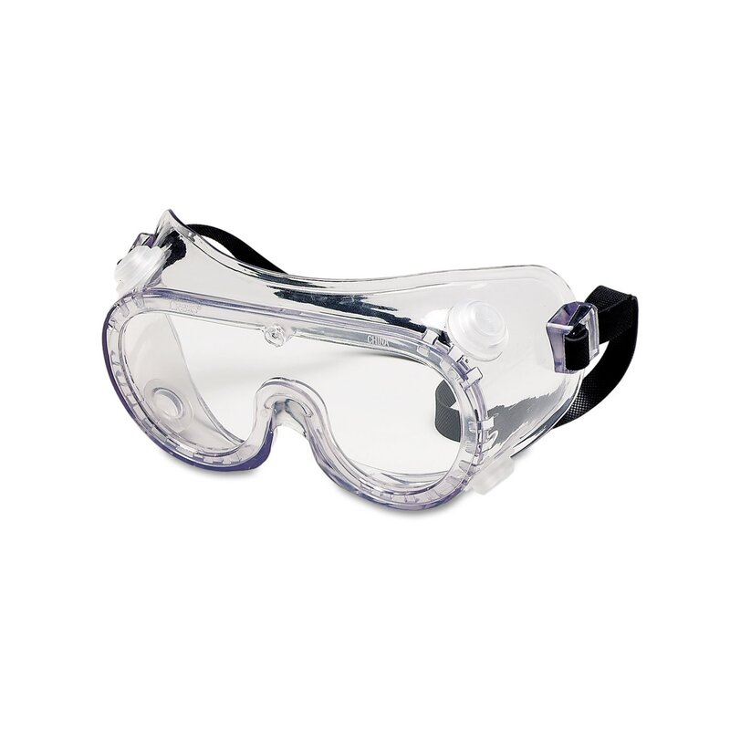 Crews 2230R Chemical Splash Goggle w/ Indirect Ventilation and Adjustable Strap, Clear