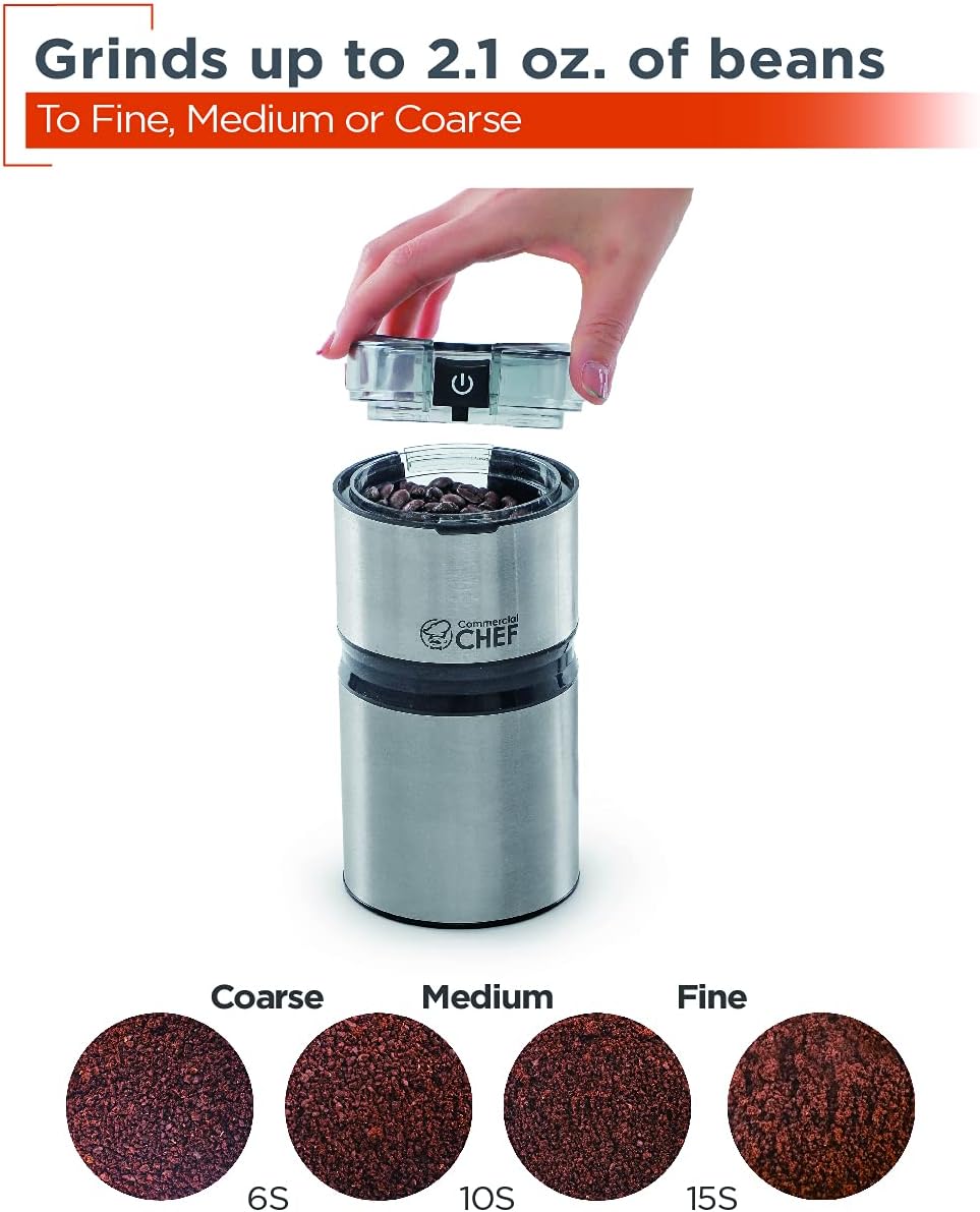 Electric Coffee Grinder Spice Grinder - Stainless Steel Blades Grinder for Coffee Bean Seed Nut Spice Herb Pepper