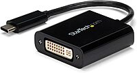 StarTech.com USB C to DVI Adapter - Black - 1920x1200 - USB Type C Video Converter for Your DVI D Display/Monitor/Projector - Upgraded Version is CDP2DVIEC (CDP2DVI)