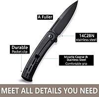 CIVIVI Cetos Folding Knife 14C28N Spear Point Blade