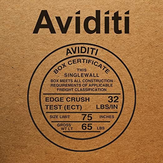 AVIDITI Medium Shipping Boxes 17"L x 11"W x 2.5"H, 25-Pack | Foldable Corrugated Cardboard Crush-Proof Box for Shipping