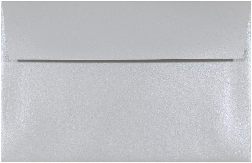 JAM PAPER Silver Stardream Metallic Invitation Envelopes