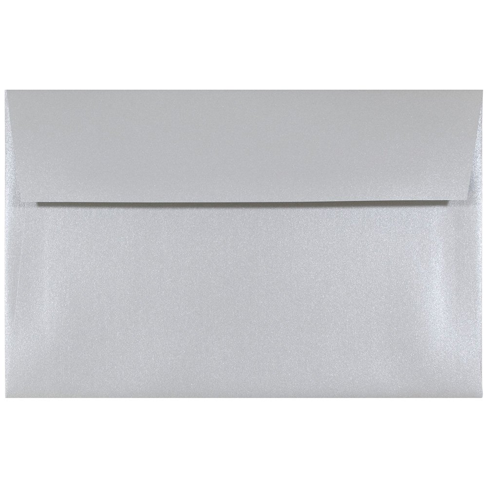 JAM PAPER Silver Stardream Metallic Invitation Envelopes
