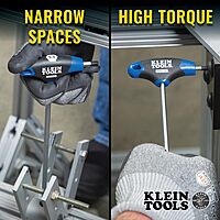 Klein Tools JTH98M T-Handle Hex Key Set, Metric Sizes Allen Wrench Set with 9-Inch Blades, Stand Included, 8-Piece