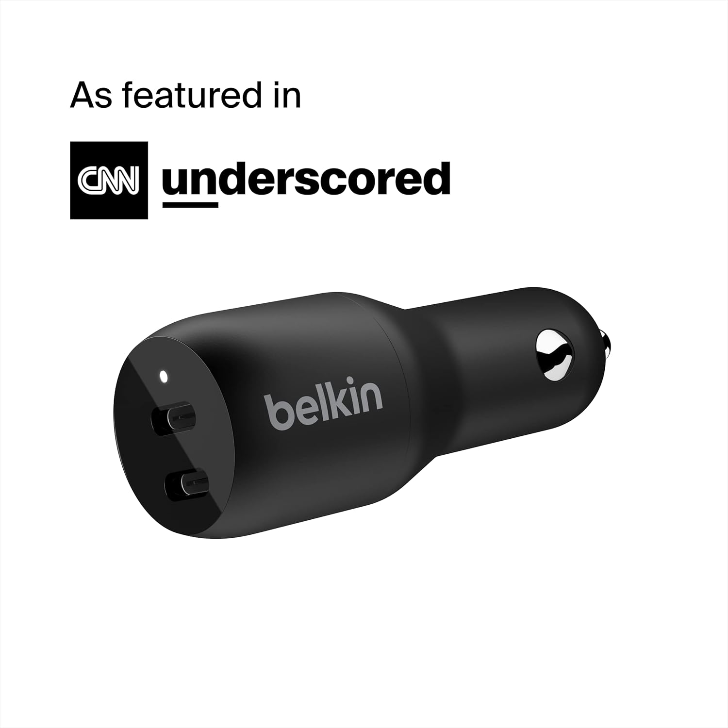 Belkin 36-Watt Dual-USB Car Charger - Power Delivery 2 18W USB-C Ports with PPS Charging Apple iPhone 14, 14 Pro, 14 Pro Max