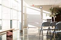 LUXOR MB7248WW Extra Large Double-Sided Magnetic Dry Erase Whiteboard, 72" W x 48" H, Reversible Board on Wheels, Magnetic Surface, Aluminum Frame, White