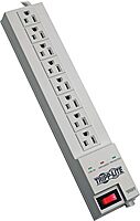 Tripp Lite 8 Outlet Surge Protector Power Strip, 8ft Cord, Right Angle Plug, $35,000 INSURANCE (SK6-6)