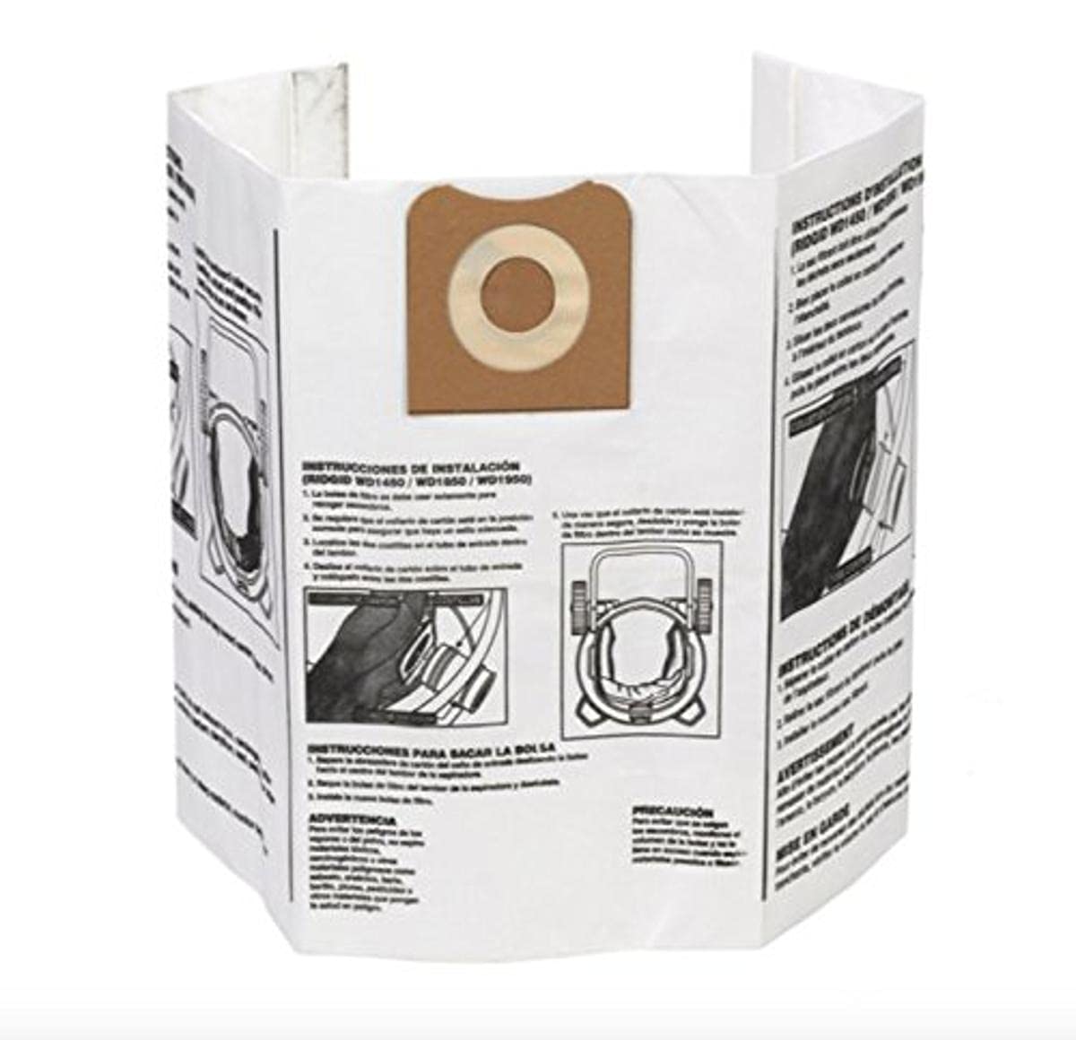 RIDGID - 23743 High Efficiency, Dry Pickup Dust Bags for 12 - 16 Gallon Wet / Dry Vacuums (2 Pack) 0 Dust Bags