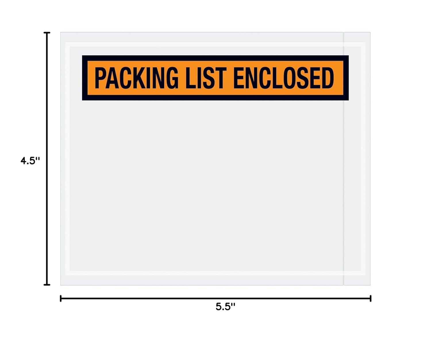 Aviditi PL12 Pre-Printed Envelope, Packing List Enclosed, 5-1/2 Length x 4-1/2 Width x 2 mil Thick, Orange (Case of 1000) by Aviditi