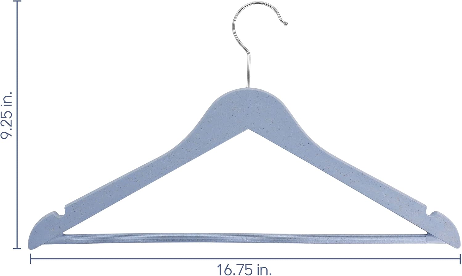 Elama Home 20 Piece Eco Friendly Coat Hangers in Blue (ELH-20) 20 Piece Set