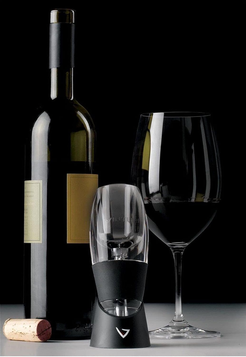 Vinturi Wine Aerator Deluxe Essential Red Wine Pourer and Decanter Tower Stand Set Easily and Conveniently Aerates Wine by