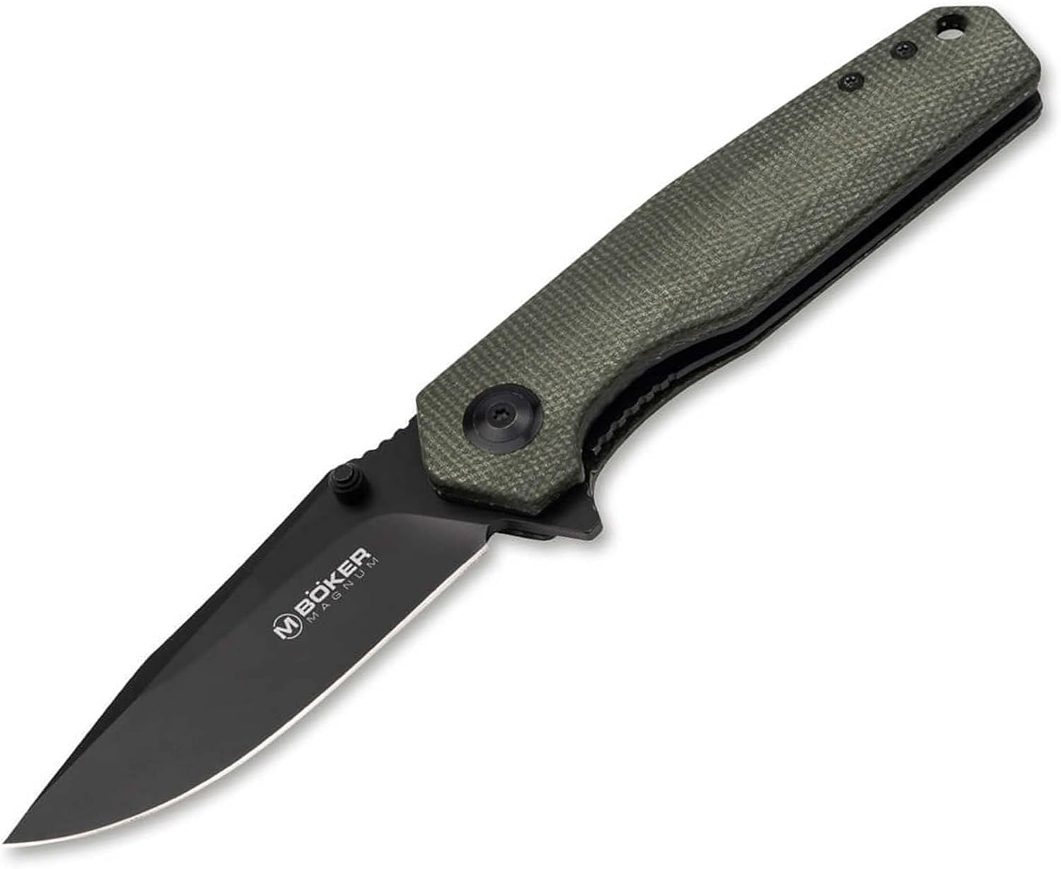 Böker Magnum Field Flipper -flipper pocket knife with Micarta handle scales - folding knife with 440A blade