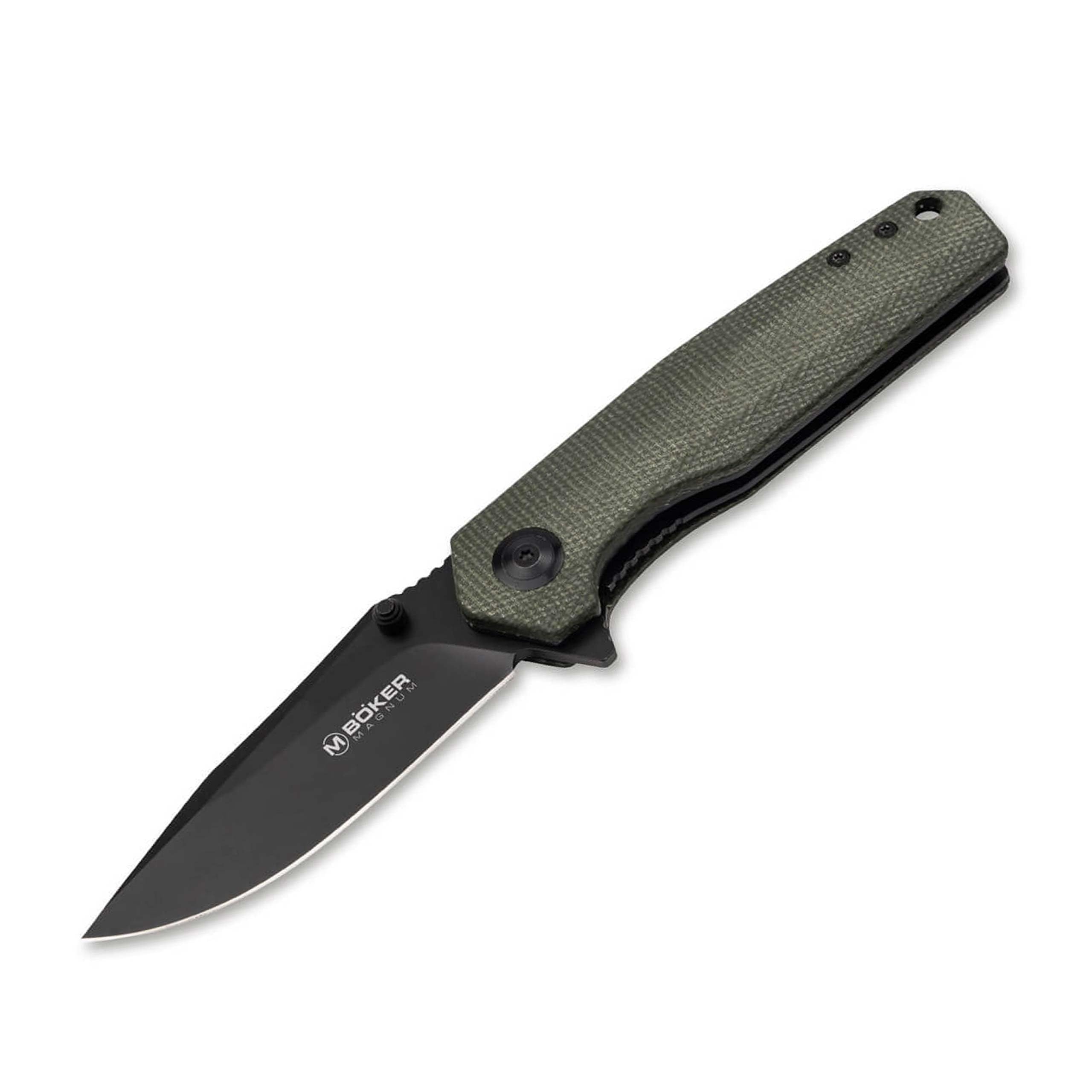 Böker Magnum Field Flipper -flipper pocket knife with Micarta handle scales - folding knife with 440A blade