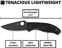 SPYDERCO Tenacious Lightweight EDC Folding Pocket Knife