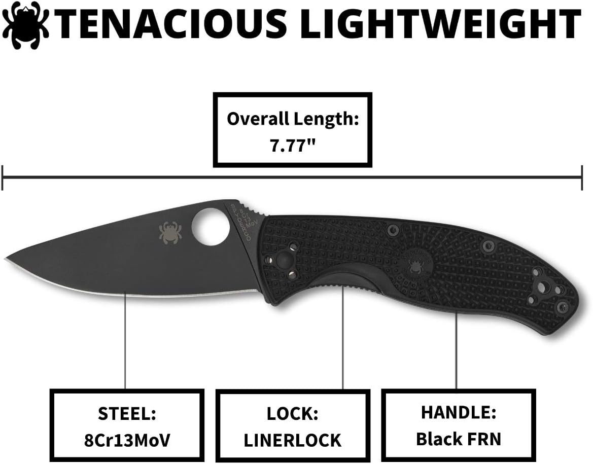 SPYDERCO Tenacious Lightweight EDC Folding Pocket Knife