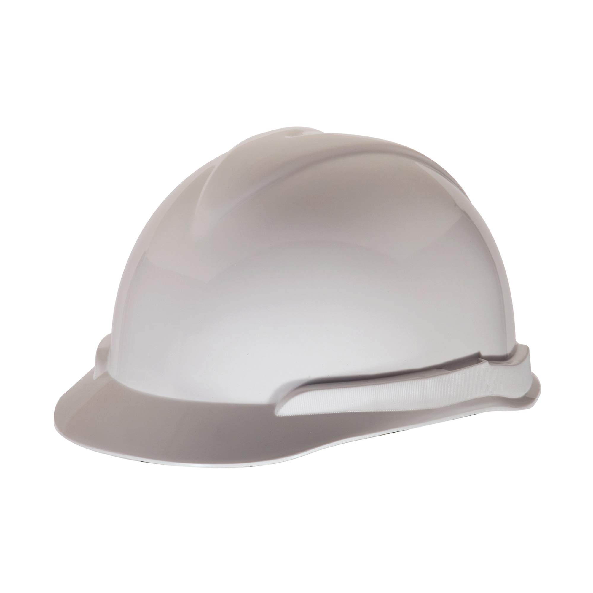 MSA Super-V Type 2 Cap Style Safety Hard Hat with Fas-Trac III Ratchet Suspension | Polyethylene Shell, White