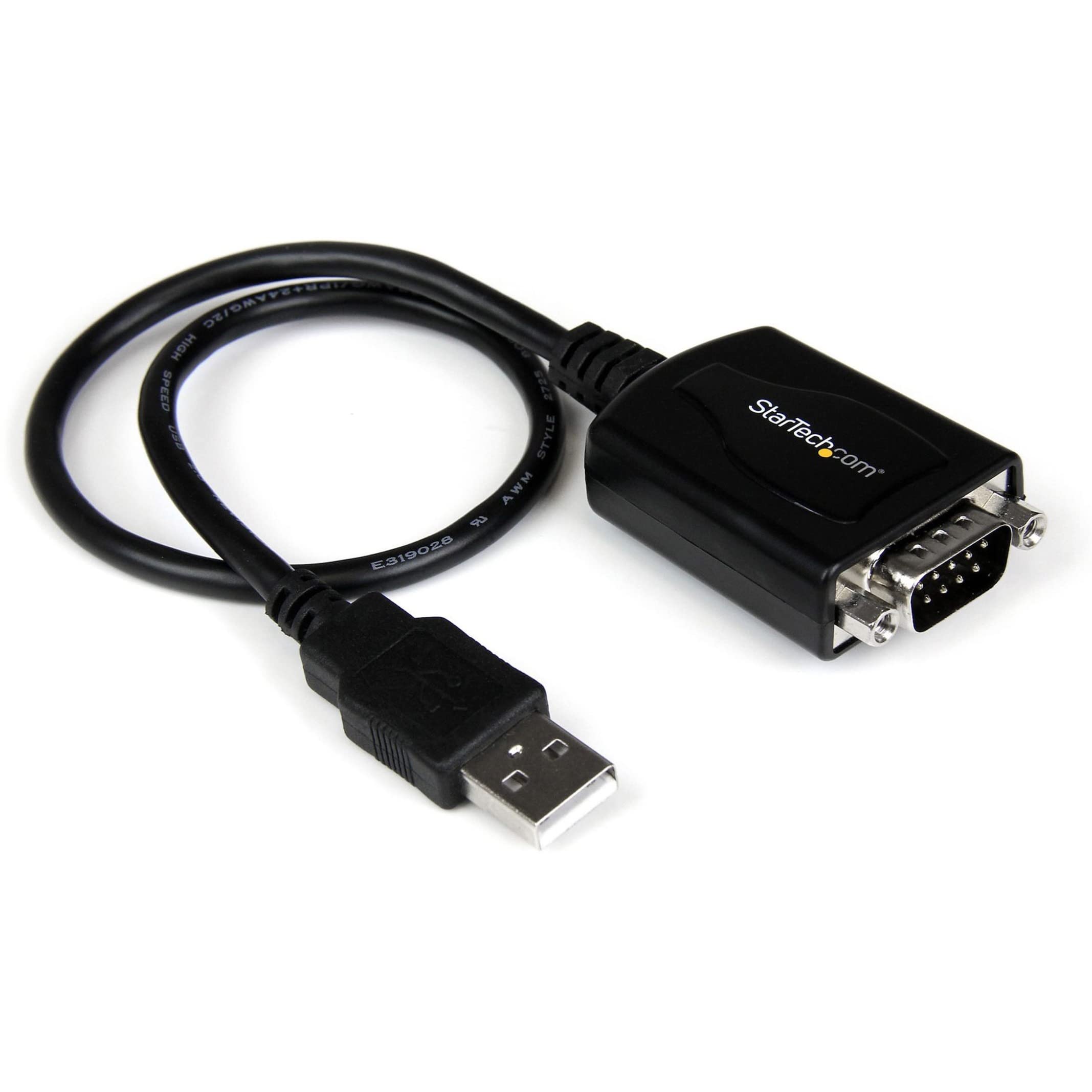 StarTech.com 1 ft. USB to RS232 Serial DB9 Adapter Cable with COM Port Retention - Up to 920 kpbs - ICUSB232PRO