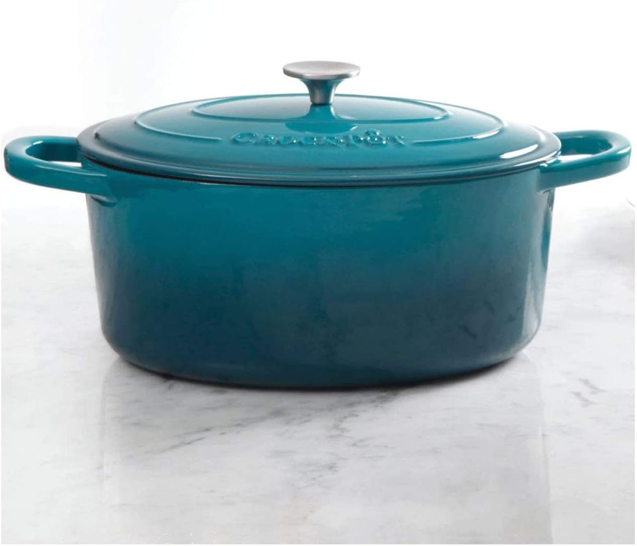 Crock-Pot Artisan 7-Quart Oval Enameled Cast Iron Dutch Oven