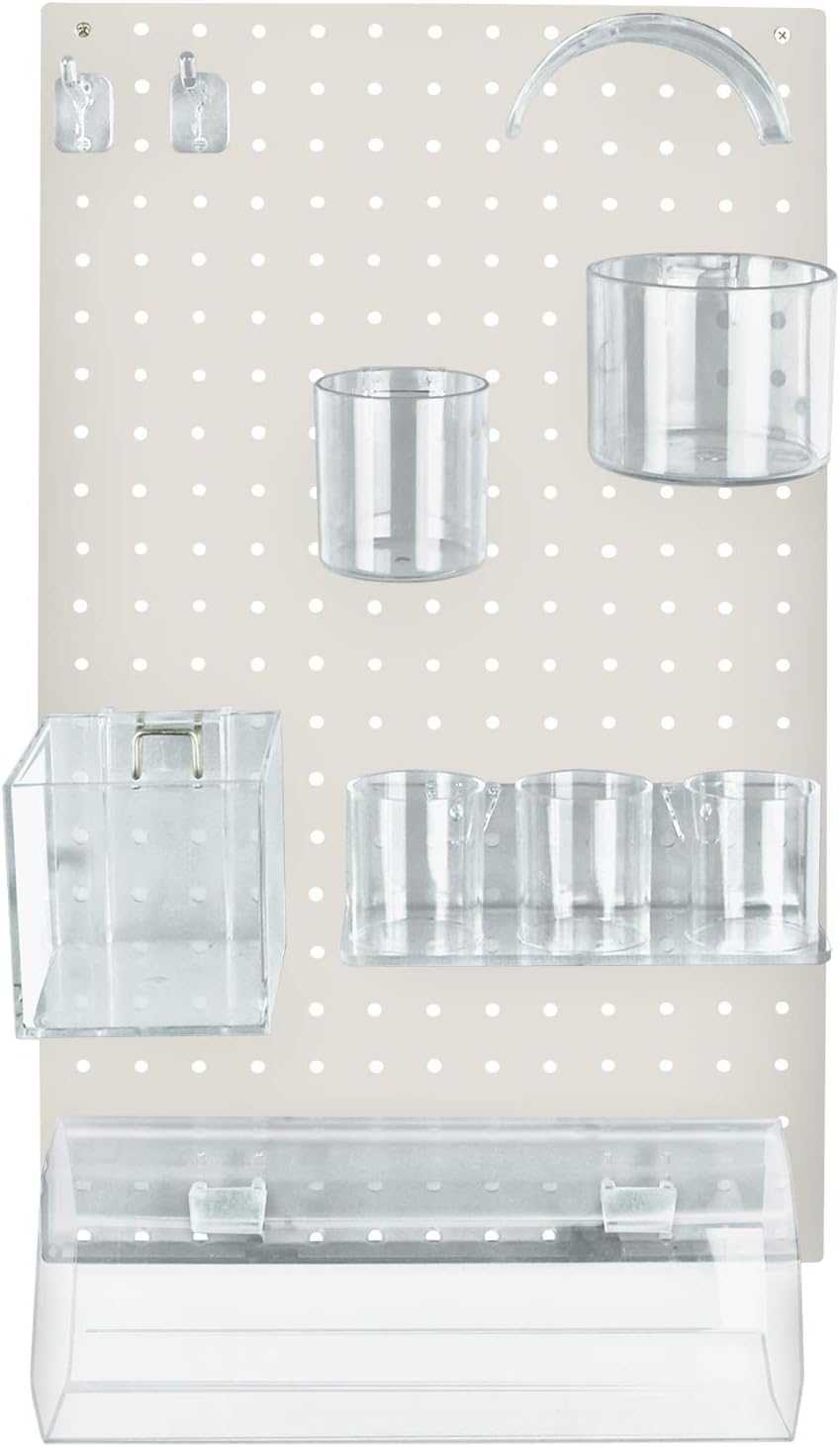 Azar Displays DIY Multi-Purpose 10-Piece Pegboard Wall Organizer Kit