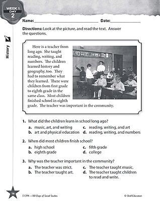 180 Days: Social Studies for 2nd Grade Practice Workbook for Classroom and Home