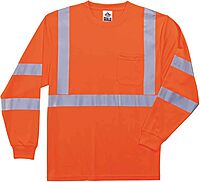Ergodyne GloWear 8391 ANSI Class 3 Long-Sleeve High-Visibility Safety Shirt