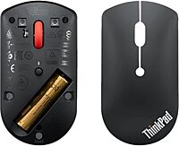 Lenovo ThinkPad Bluetooth Silent Mouse - Optical - Wireless - Bluetooth - Black - 2400 dpi - Scroll Wheel - 3 Button(s)