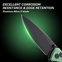 CIVIVI Pocket Folding Knife with Button Lock and Thumb Stud Opener, 2.97" Nitro-V Blade Aluminum Handle