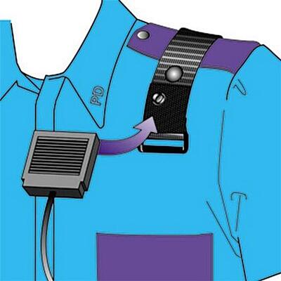 Gould & Goodrich K616 Epaulet Microphone Holder, Black