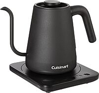 Cuisinart GK-1 Digital Goose Neck Kettle, Precision Gooseneck Spout Designed for Precise Pour Control that Holds 1-Liter, 1200-Watt Allows for Quick Heat Up, Stainless Steel,Black Black Goose Neck