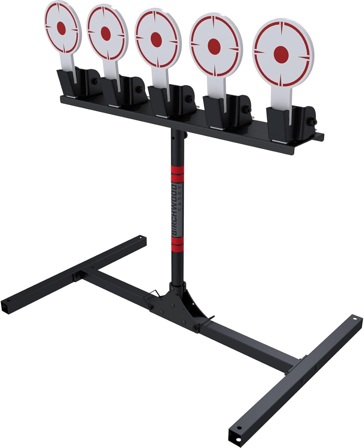 BIRCHWOOD CASEY Spring Loaded Self-Resetting 6" Diameter Targets with Plate Rack & Folding Target Stand