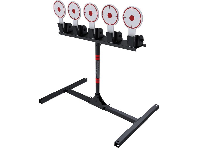 BIRCHWOOD CASEY Spring Loaded Self-Resetting 6" Diameter Targets with Plate Rack & Folding Target Stand