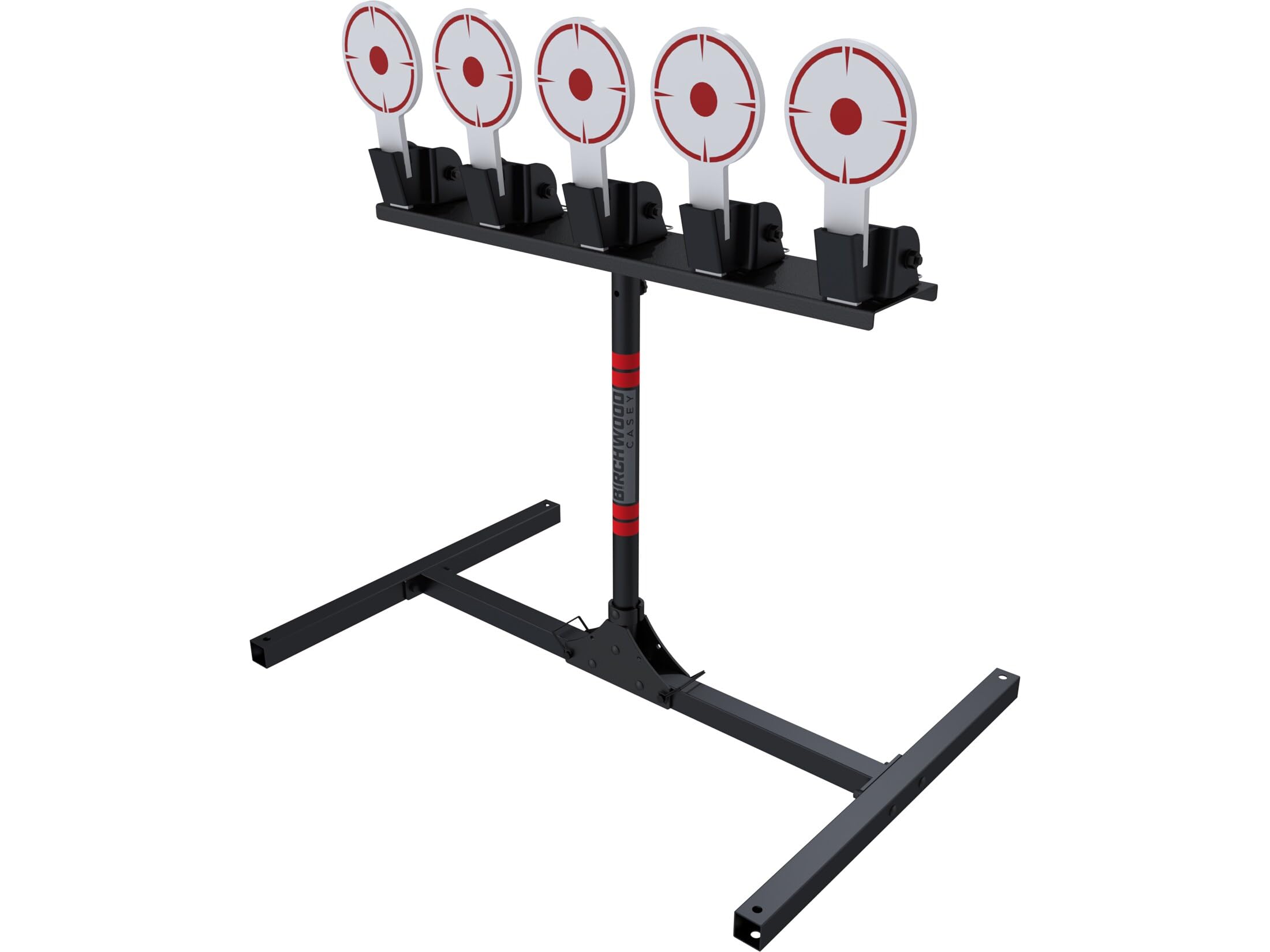 BIRCHWOOD CASEY Spring Loaded Self-Resetting 6" Diameter Targets with Plate Rack & Folding Target Stand