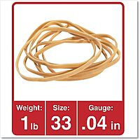 Universal Rubber Bands, Size 33, 1 lb (approx. 640), Beige