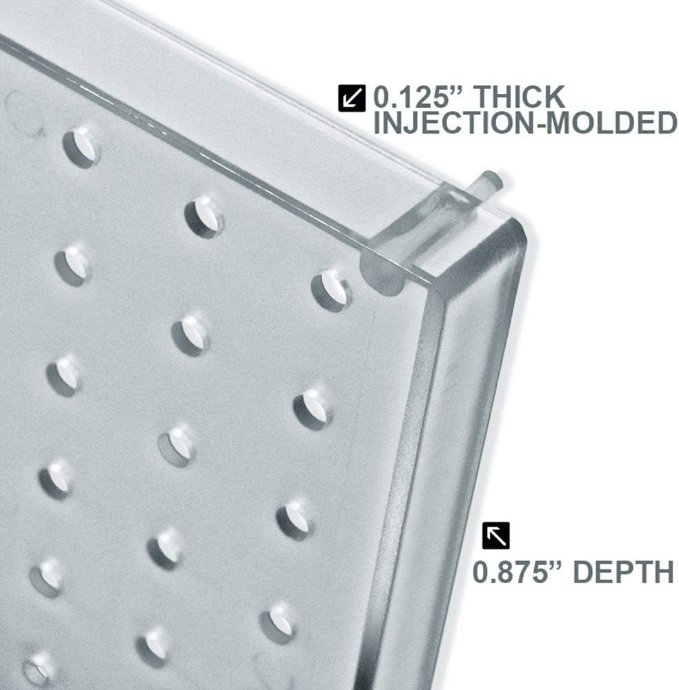 Azar Displays DIY Multi-Purpose 10-Piece Pegboard Wall Organizer Kit