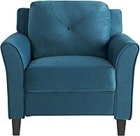 LIFESTYLE SOLUTIONS Hanson Microfiber Chair With Curved Arms