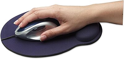 Manhattan Gel Mouse Pad - with Soft Wrist Support, Non- Slip Base, Ergonomic Design - for Laptop, Computer, PC Mouse - Blue
