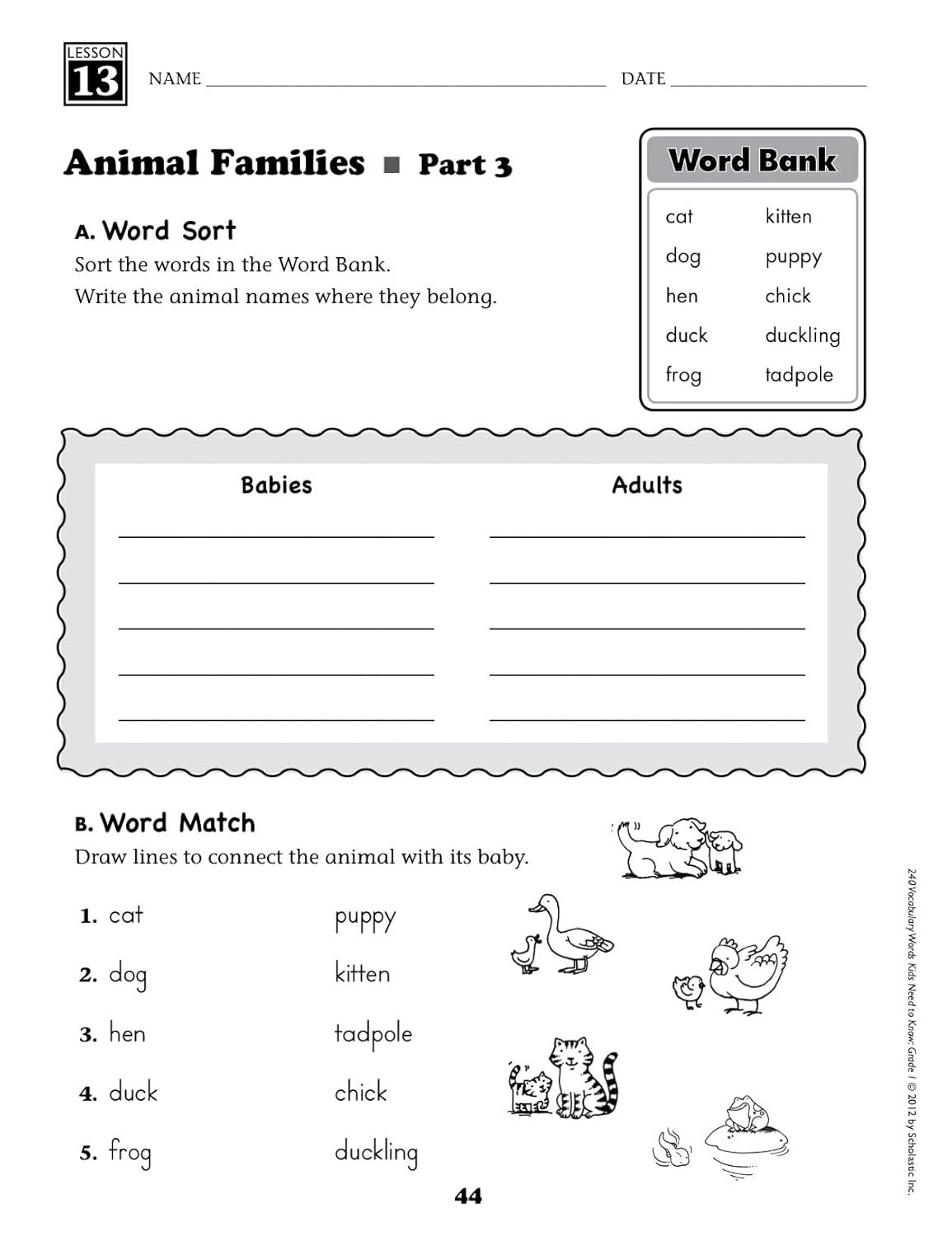 240 Vocabulary Words Kids Need to Know, Grade 1: 24 Ready-to-reproduce Packets That Make Vocabulary Building Fun & Effective