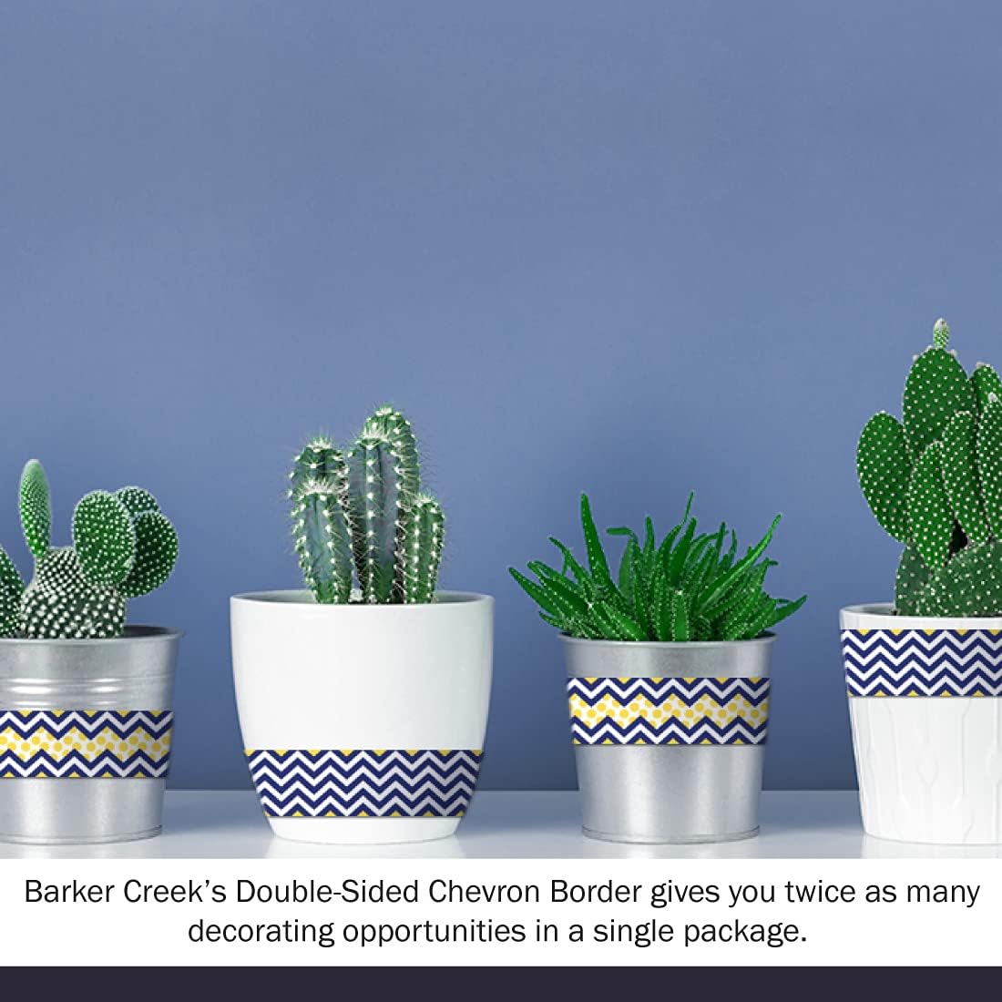 BARKER CREEK Double-Sided Chevron Border Strips, 3 in x 35 in