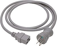 Tripp Lite Hospital-Grade Power Cord (Nema 6-15P to C19), Heavy Duty, 15A, 250V, 14AWG, 6 ft., Grey (P033-006-GY-HG)
