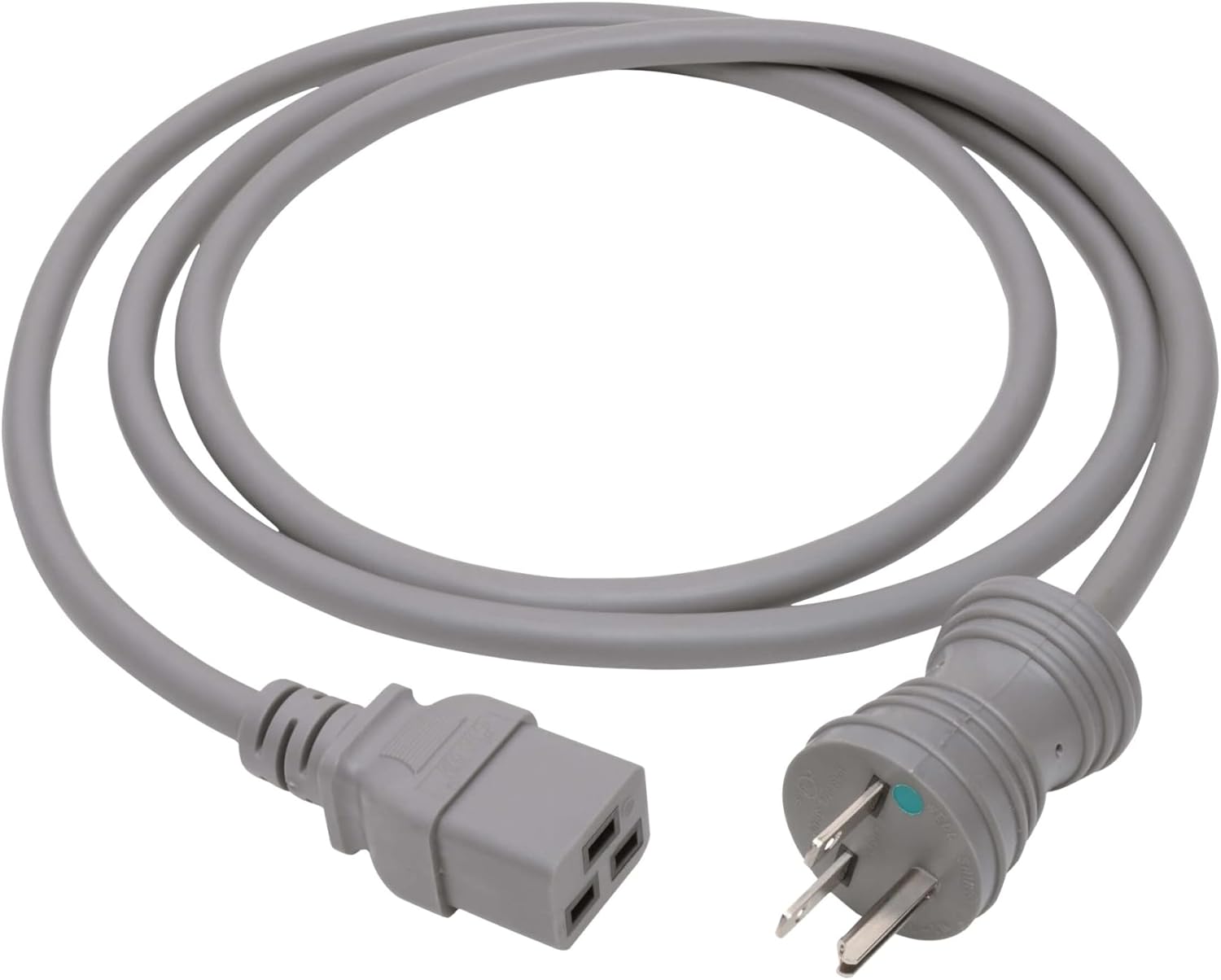 Tripp Lite Hospital-Grade Power Cord (Nema 6-15P to C19), Heavy Duty, 15A, 250V, 14AWG, 6 ft., Grey (P033-006-GY-HG)