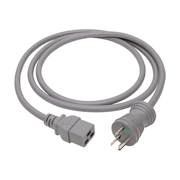 Tripp Lite Hospital-Grade Power Cord (Nema 6-15P to C19), Heavy Duty, 15A, 250V, 14AWG, 6 ft., Grey (P033-006-GY-HG)