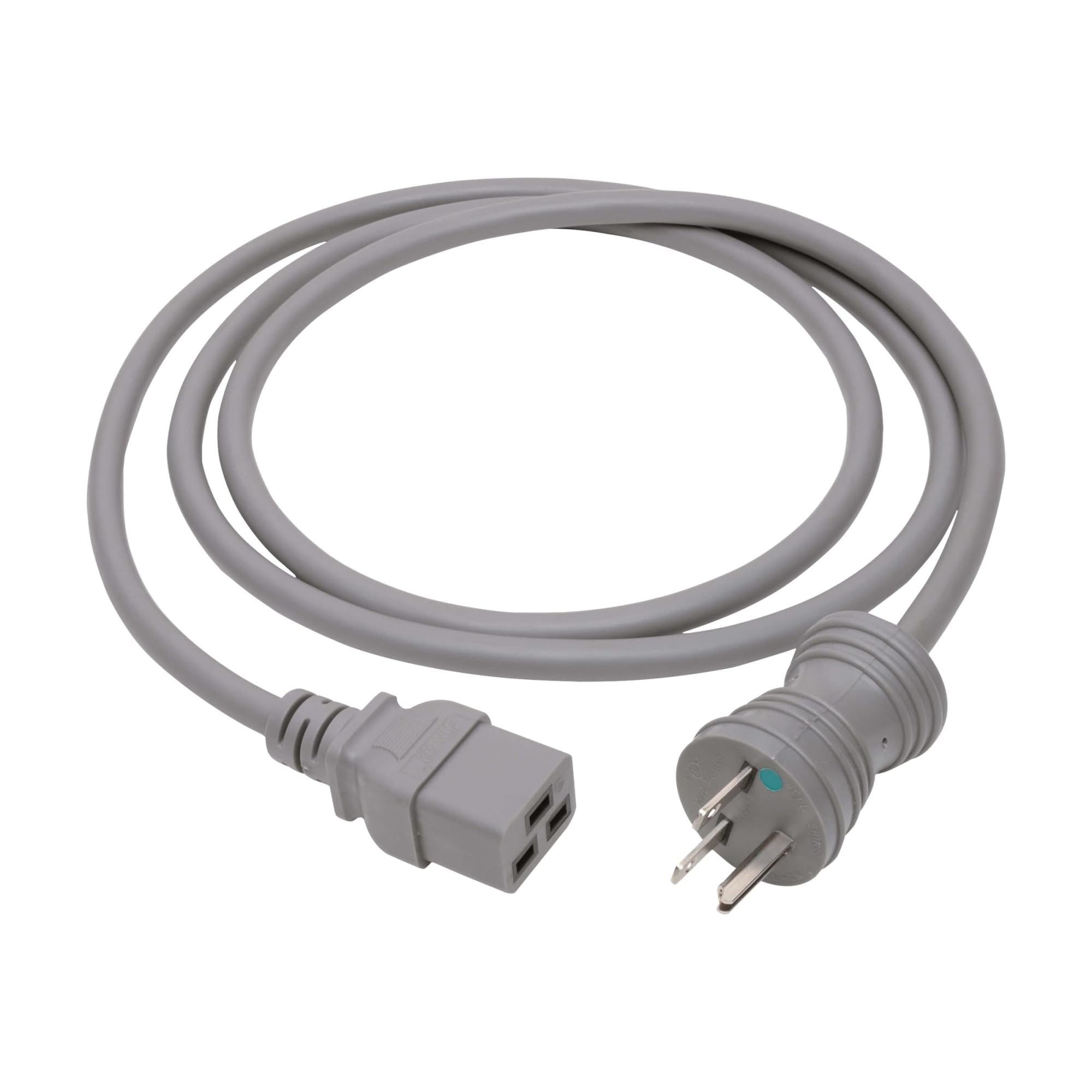 Tripp Lite Hospital-Grade Power Cord (Nema 6-15P to C19), Heavy Duty, 15A, 250V, 14AWG, 6 ft., Grey (P033-006-GY-HG)