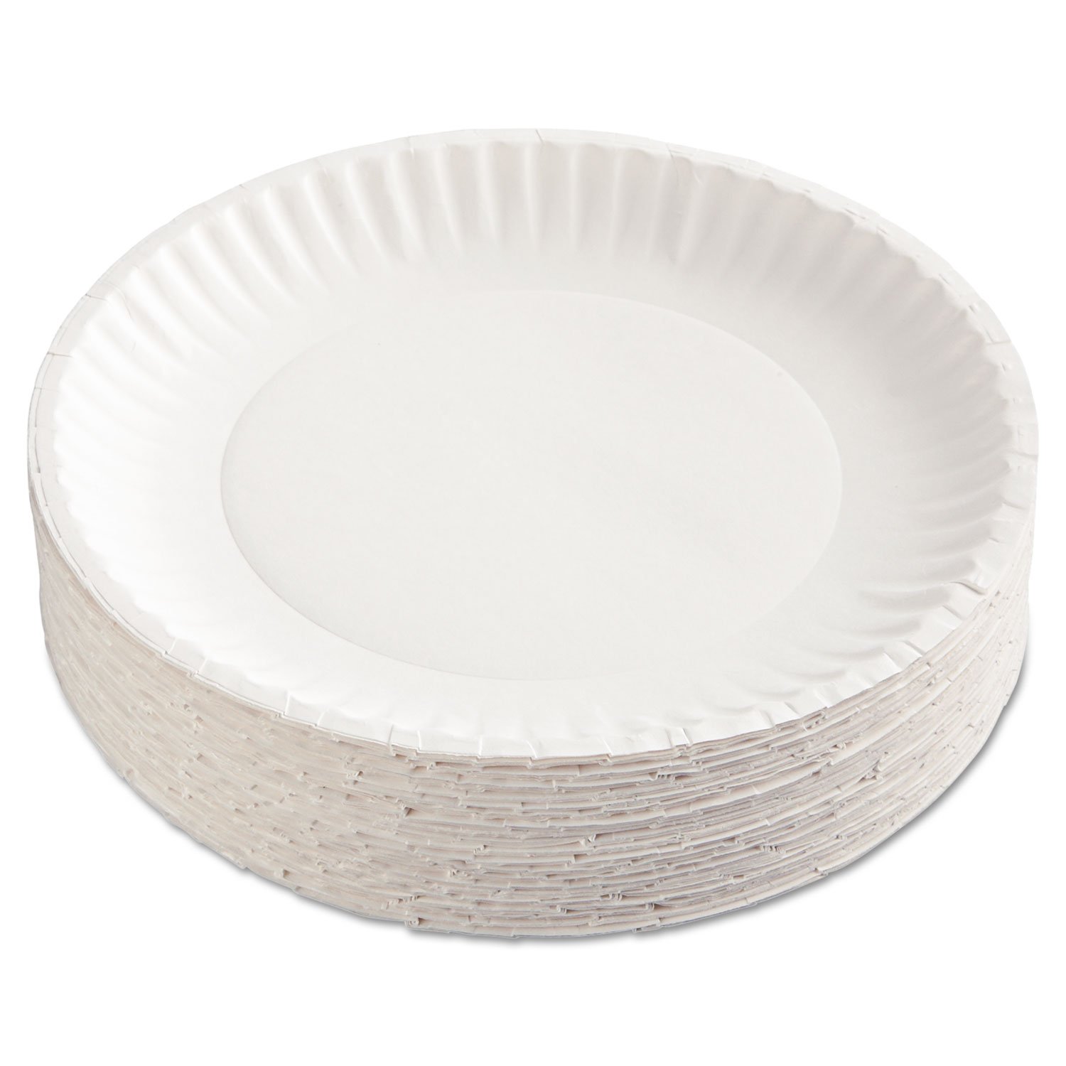 AJM Premium Gold Label Coated Paper Plates, 9in Diameter, White, Pack Of 100