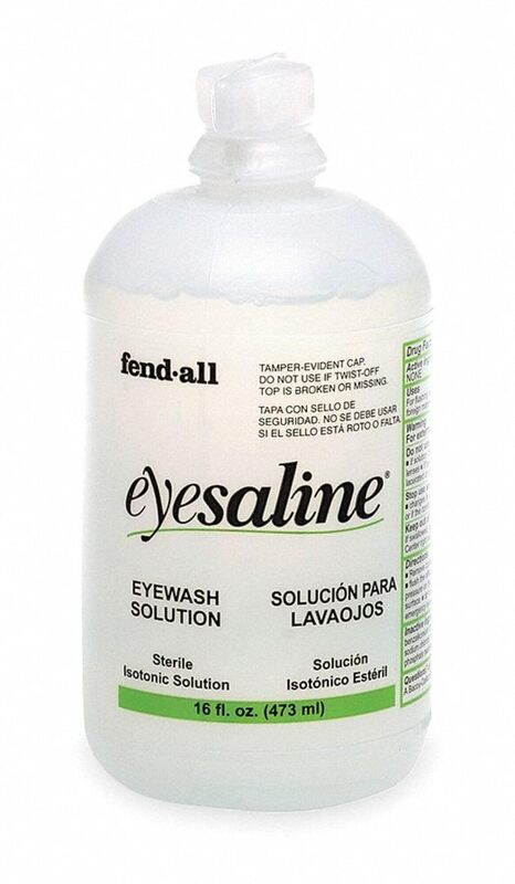 Honeywell Personal 16 oz. (473 ml) Trilingual Sterile Saline Eye Wash Bottle with Extended Flow Nozzle