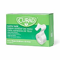 CURAD Cloth Silk Adhesive Medical Tape, 2 Inch x 10 Yard Roll, Box of 6 2" x 10 yd (Pack of 6)