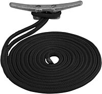 Sea Dog 302112010BK1; Double Braid Nylon Dock Line 1/2X10 Black Made by Sea Dog