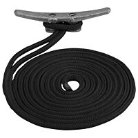 Sea Dog 302112010BK1; Double Braid Nylon Dock Line 1/2X10 Black Made by Sea Dog