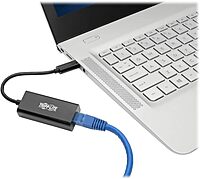 Tripp Lite USB C to Gigabit Ethernet Adapter USB Type C to Gbe Thunderbolt 3 Compatible 10/100/1000 USB-C (U436-06N-GB)
